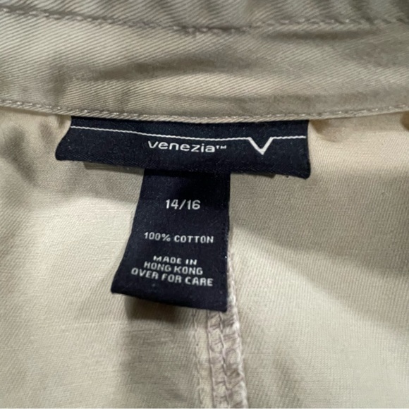 Vintage Venezia Khaki Jacket - Size 14/16 - Picture 7 of 14